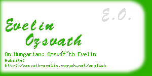 evelin ozsvath business card